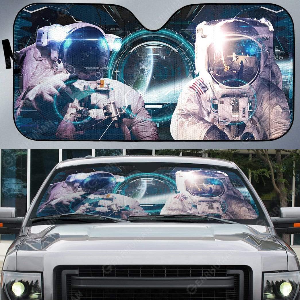 Custom Car Auto Sunshade Astronauts In The Spaceship HD-DT2181920-SS Auto Sunshade 