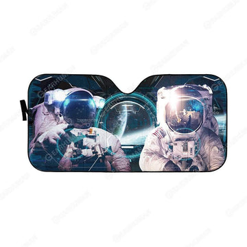 Gearhumans Custom Car Auto Sunshade Astronauts In The Spaceship