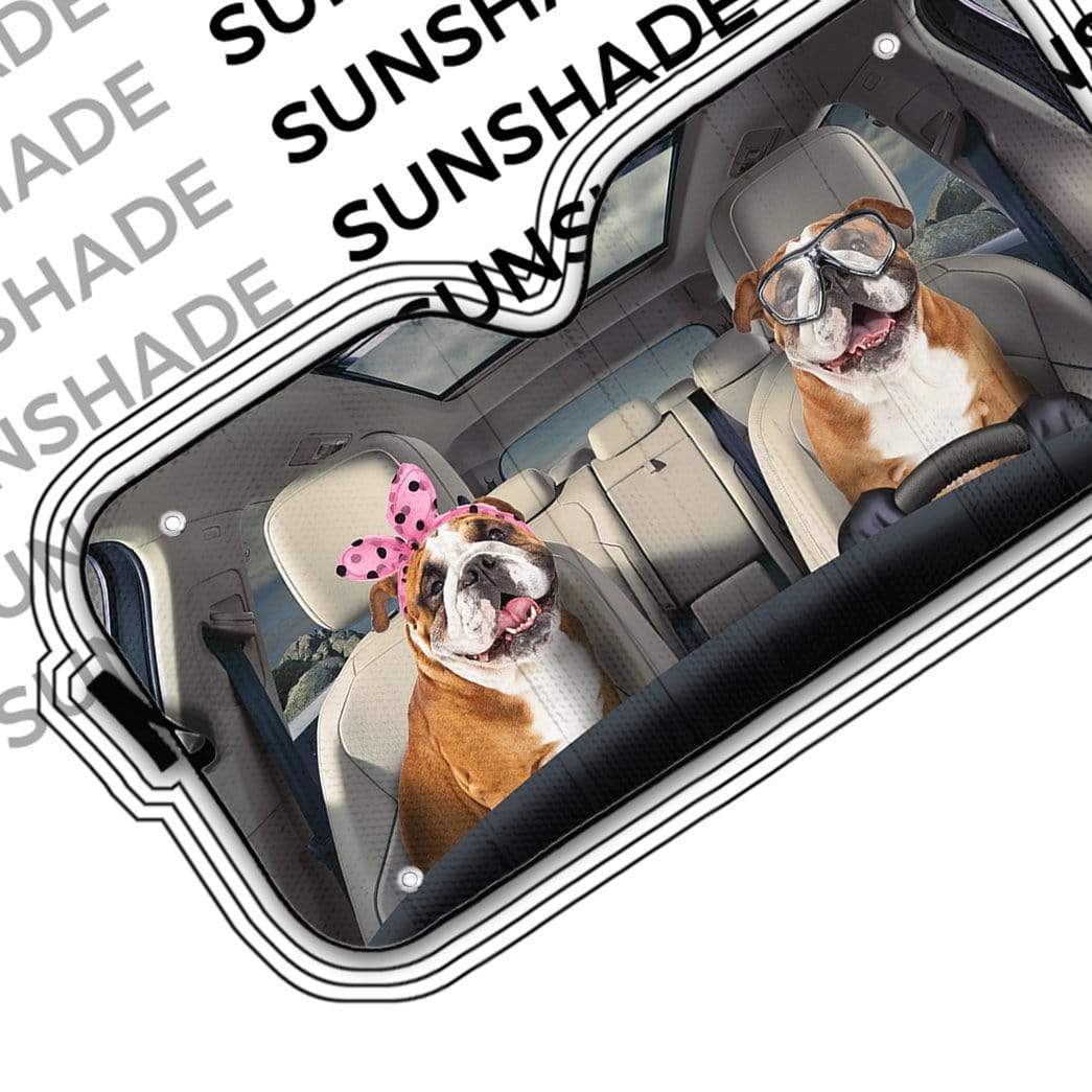 Custom Car Auto Sunshade Bulldog HD-GH1481904-SS Auto Sunshade 