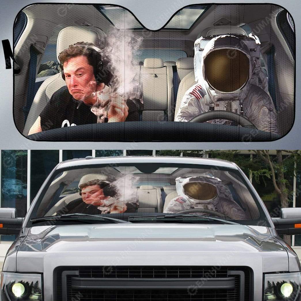 Custom Car Auto Sunshade Elon Musk And Astronaut HD-DT2181937-SS Auto Sunshade 