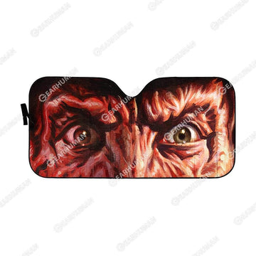 Gearhumans Custom Car Auto Sunshade Freddy Krueger