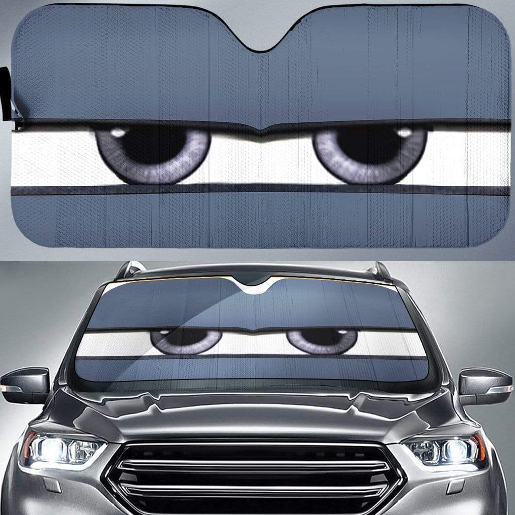 Orange Angry Eyes Car Sunshade Custom Car Accessories