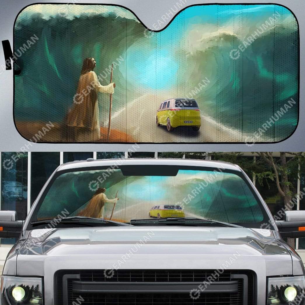 Custom Car Auto Sunshade Jesus HD-TA1091910-SS Auto Sunshade 