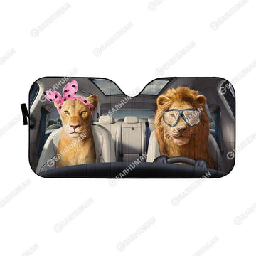 Gearhumans Custom Car Auto Sunshade Lion King