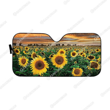 Gearhumans Custom Car Auto Sunshade Sunflowers