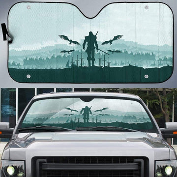 Gearhumans Custom Car Auto Sunshade The Witcher Geralt