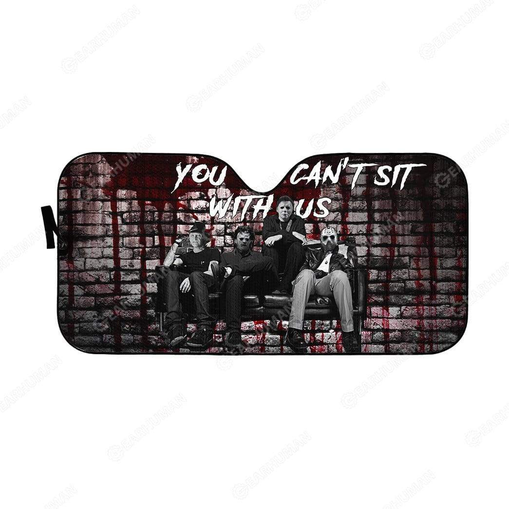 Custom Car Auto Sunshade You Can't Sit With Us HD-DT2181931-SS Auto Sunshade 57''x27.5'' 