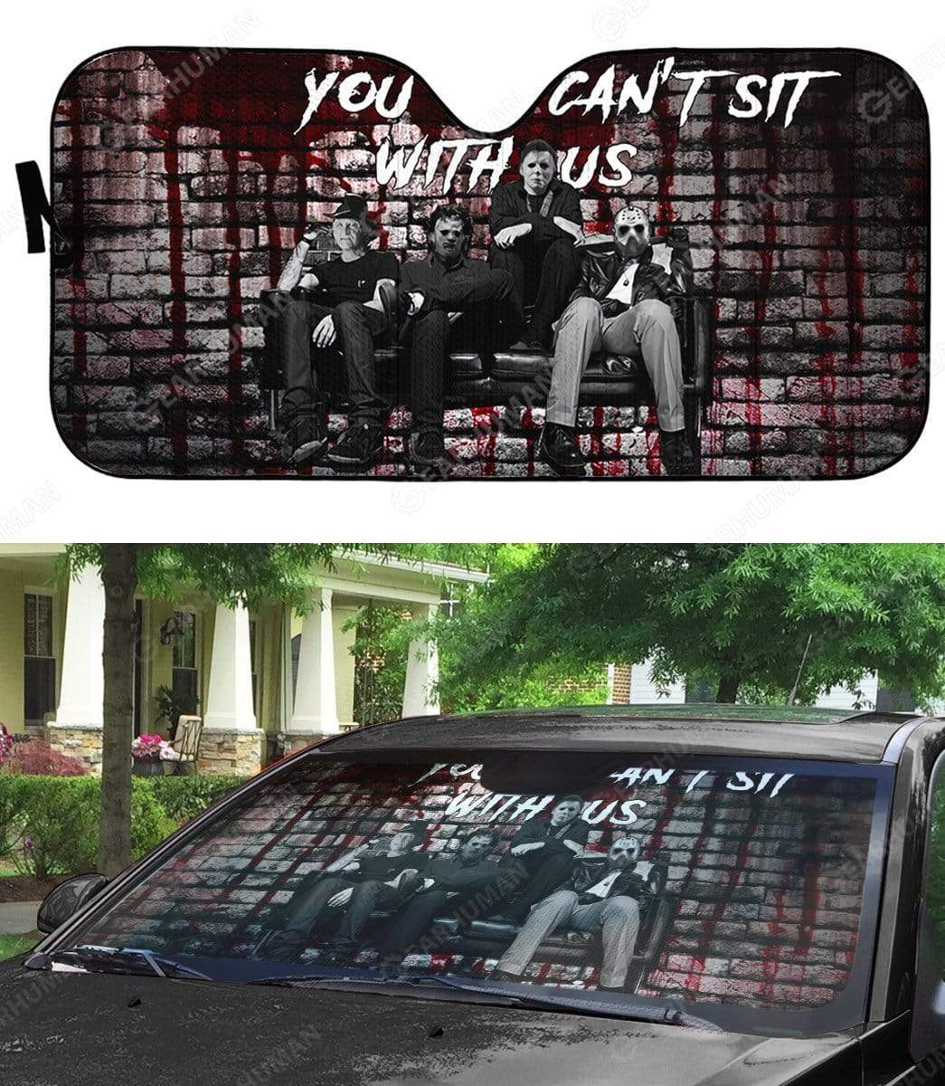 Custom Car Auto Sunshade You Can't Sit With Us HD-DT2181931-SS Auto Sunshade 