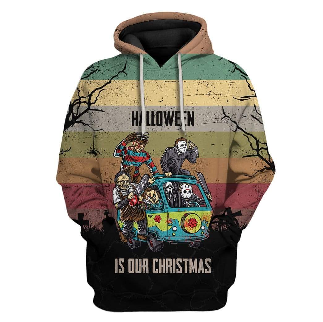 Custom Halloween Is Our Christmas Apparel HD-GH2781916 3D Custom Fleece Hoodies Hoodie S 