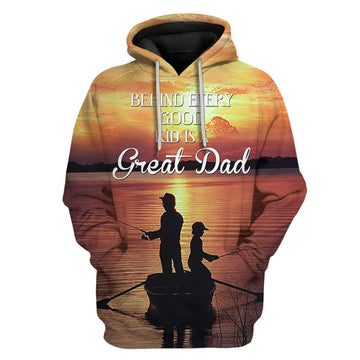 Custom T-shirt - Hoodies Behind Every Good Kid Is A Great Dad Apparel HD-GH20857 3D Custom Fleece Hoodies Hoodie S 