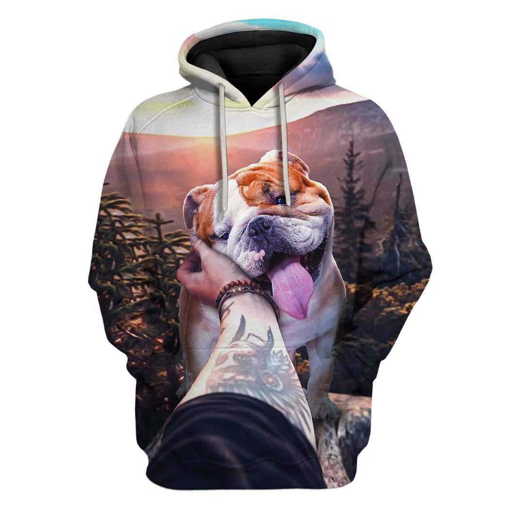 Custom T-shirt - Hoodies Bulldog HD-GH3071912 3D Custom Fleece Hoodies Hoodie S 