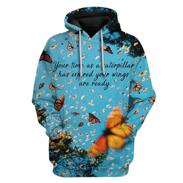 Gearhumans Custom T-shirt - Hoodies Butterfly