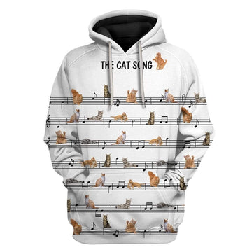 Gearhumans Custom T-shirt - Hoodies Cat Song