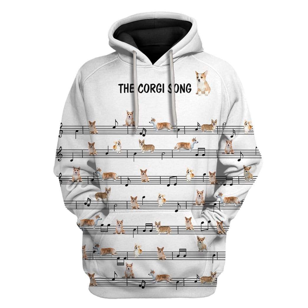 Custom T-shirt - Hoodies Corgi Song HD-GH0281902 3D Custom Fleece Hoodies Hoodie S 