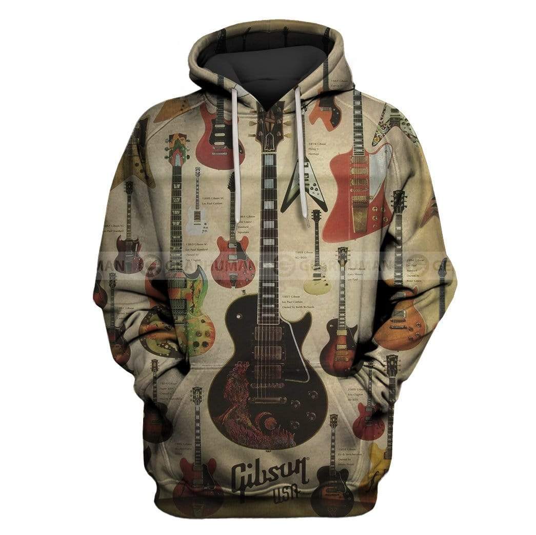 Custom T-shirt - Hoodies Electric Guitars Apparel HD-GH201006 3D Custom Fleece Hoodies Hoodie S 