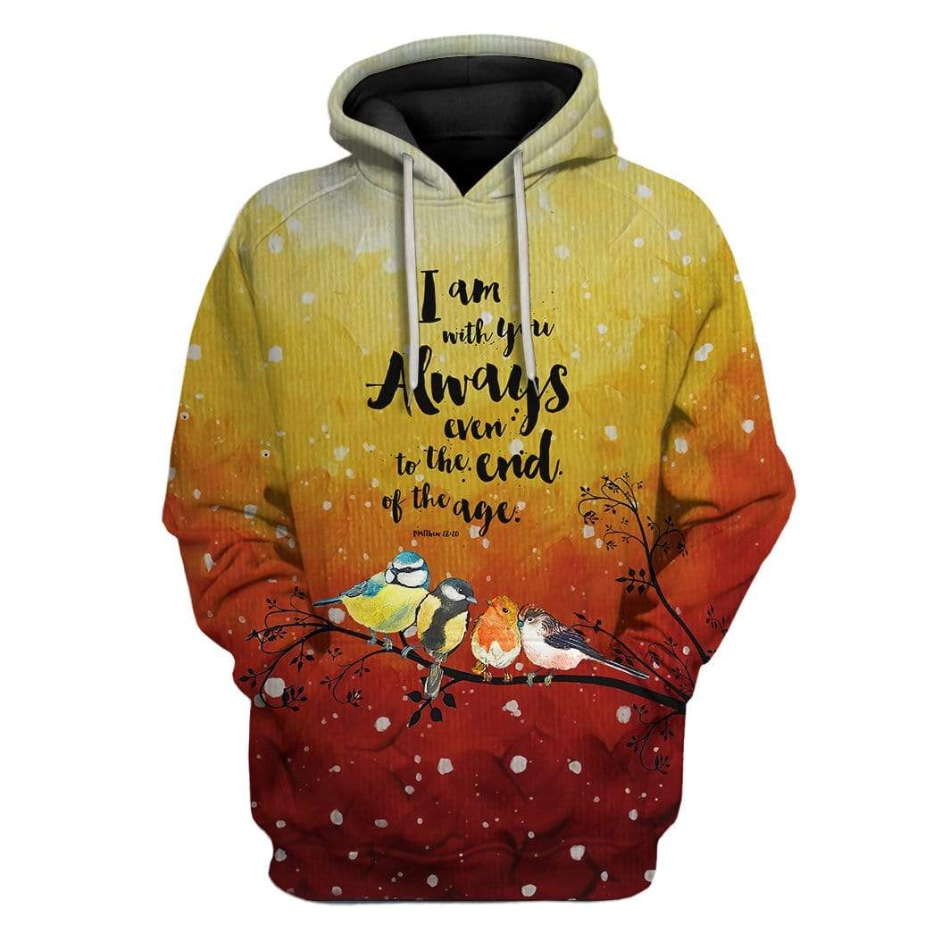 Custom T-shirt - Hoodies I Am With You Always Even To The End Of The Age HD-GH1081904 3D Custom Fleece Hoodies Hoodie S 