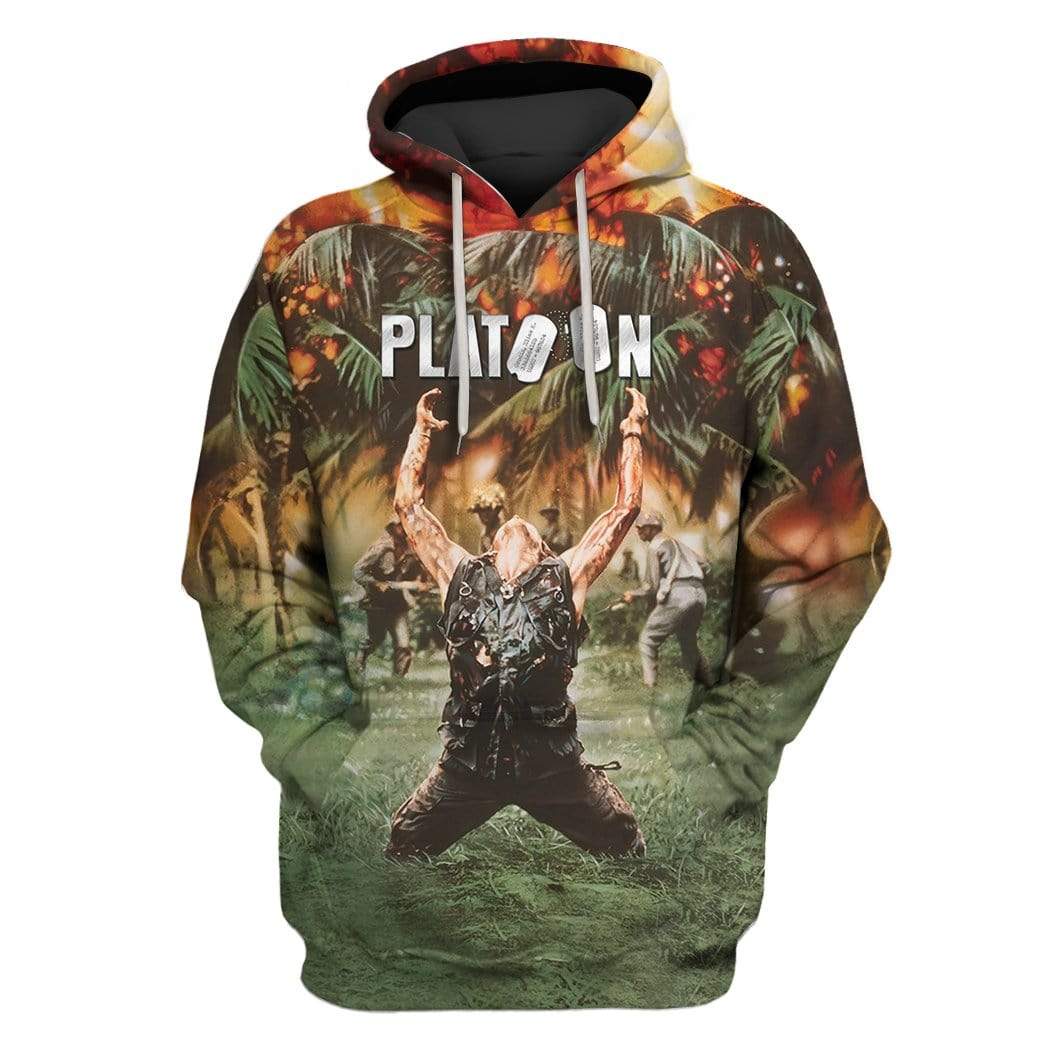 Custom T-shirt - Hoodies Key Art Platoon Apparel HD-GH20715 3D Custom Fleece Hoodies Hoodie S 