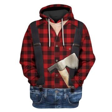 Gearhumans Custom T-shirt - Hoodies LumberJack Costume Apparel