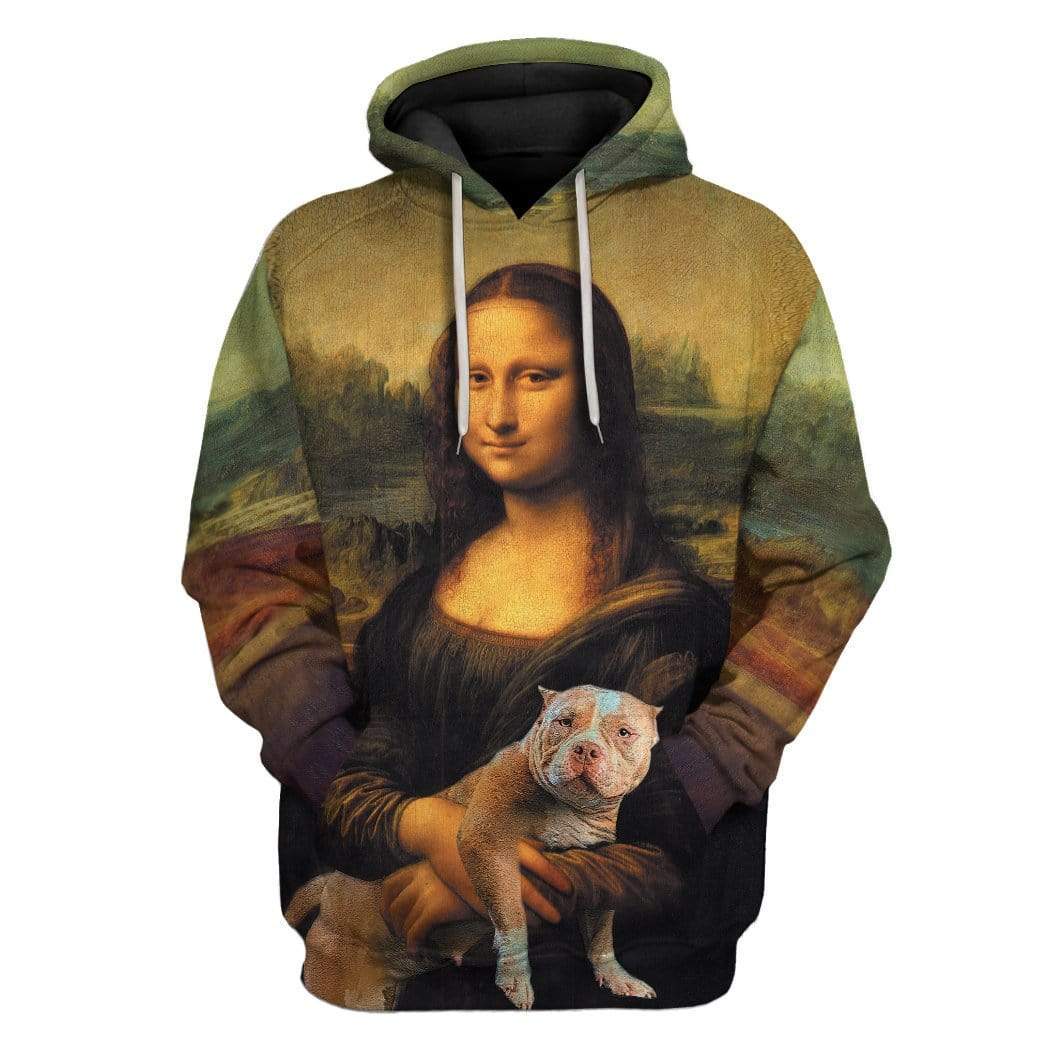 Custom T-shirt - Hoodies Mona Lisa HD-GH2771911 3D Custom Fleece Hoodies Hoodie S 