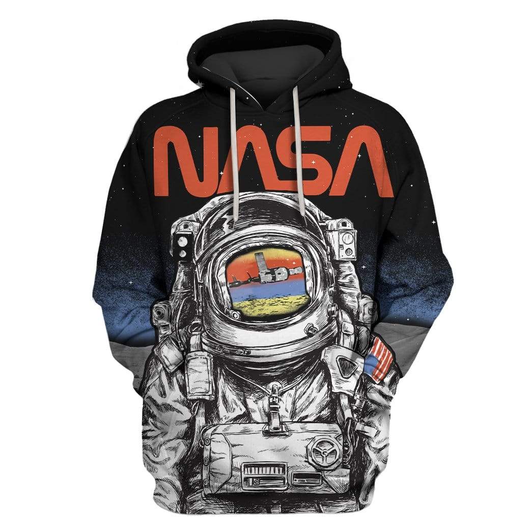 Custom T-shirt - Hoodies nasa astronaut Apparel HD-GH20754 3D Custom Fleece Hoodies Hoodie S 