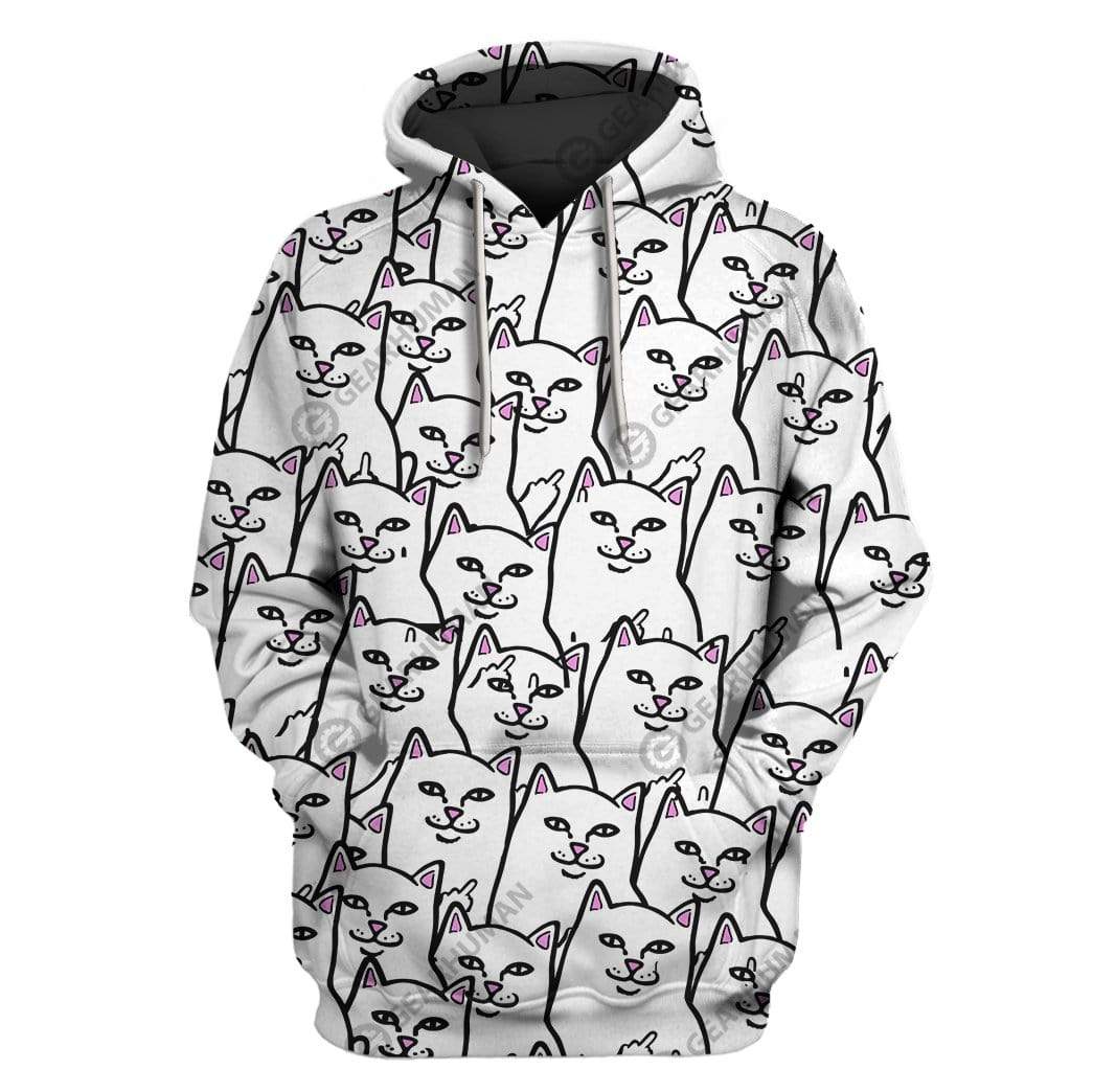 Custom T-shirt - Hoodies Naughty Cat Apparel HD-GH21031 3D Custom Fleece Hoodies Hoodie S 