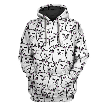 Custom T-shirt - Hoodies Naughty Cat Apparel HD-GH21031 3D Custom Fleece Hoodies Hoodie S 