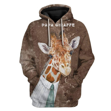 Gearhumans Custom T-shirt - Hoodies PAPA Giraffe