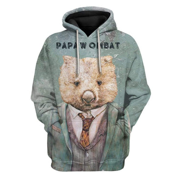 Gearhumans Custom T-shirt - Hoodies Papa Wombat