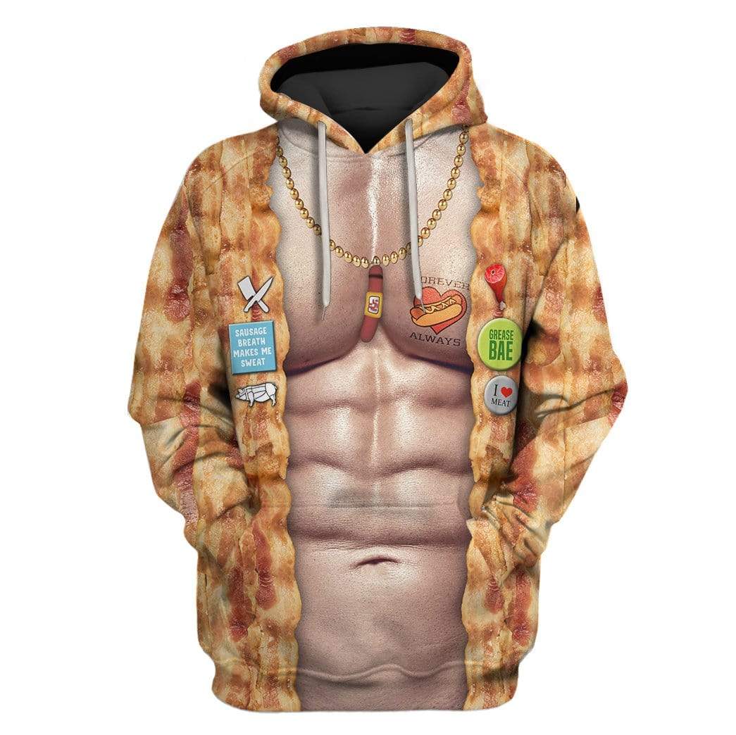 Custom T-shirt - Hoodies Pork Daddy Costume Apparel HD-GH20698 3D Custom Fleece Hoodies Hoodie S 