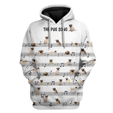 Gearhumans Custom T-shirt - Hoodies Pug Song