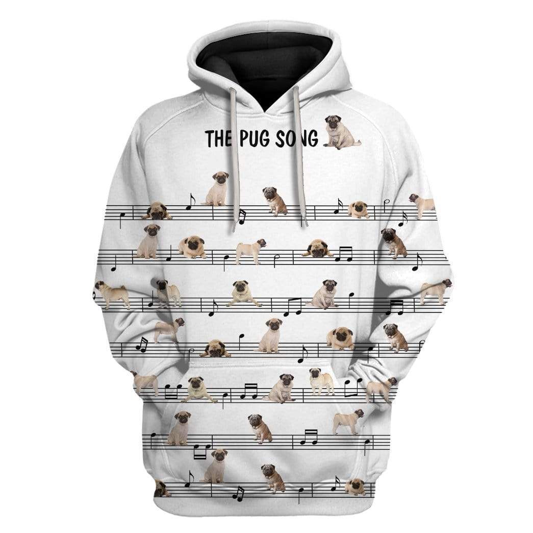 Custom T-shirt - Hoodies Pug Song HD-GH0281903 3D Custom Fleece Hoodies Hoodie S 