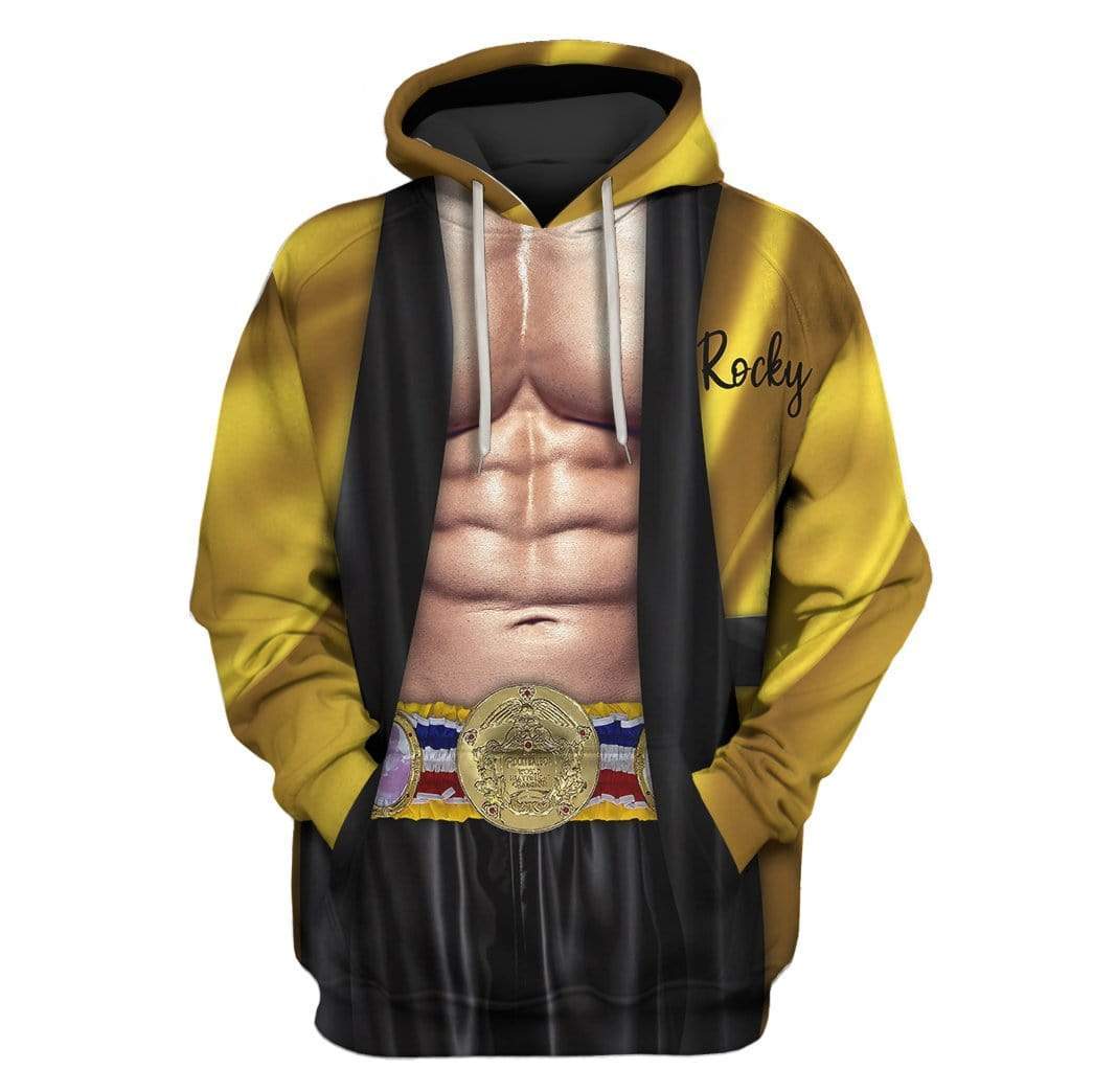 Custom T-shirt - Hoodies Rocky - Yellow Robe Suit Apparel HD-GH20521 3D Custom Fleece Hoodies Hoodie S 