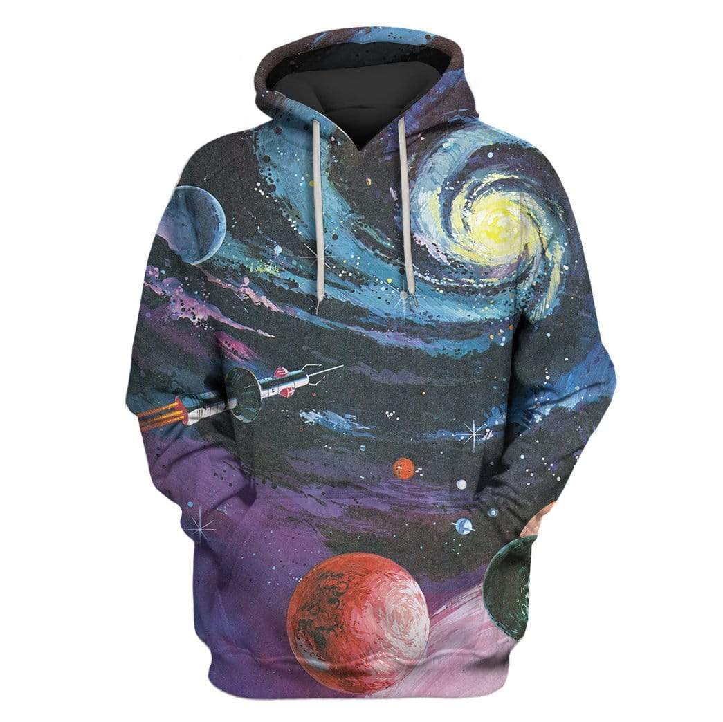 Custom T-shirt - Hoodies Science Space Paintings Apparel HD-GH20785 3D Custom Fleece Hoodies Hoodie S 