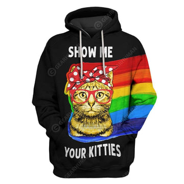 Custom T-shirt - Hoodies Show me your kitties HD-GH21108 3D Custom Fleece Hoodies Hoodie S 