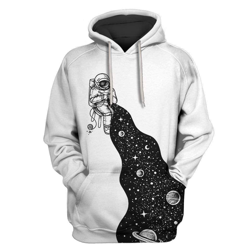 Custom T-shirt - Hoodies The Astronaut Knits The Universe Apparel HD-GH20787 3D Custom Fleece Hoodies Hoodie S 