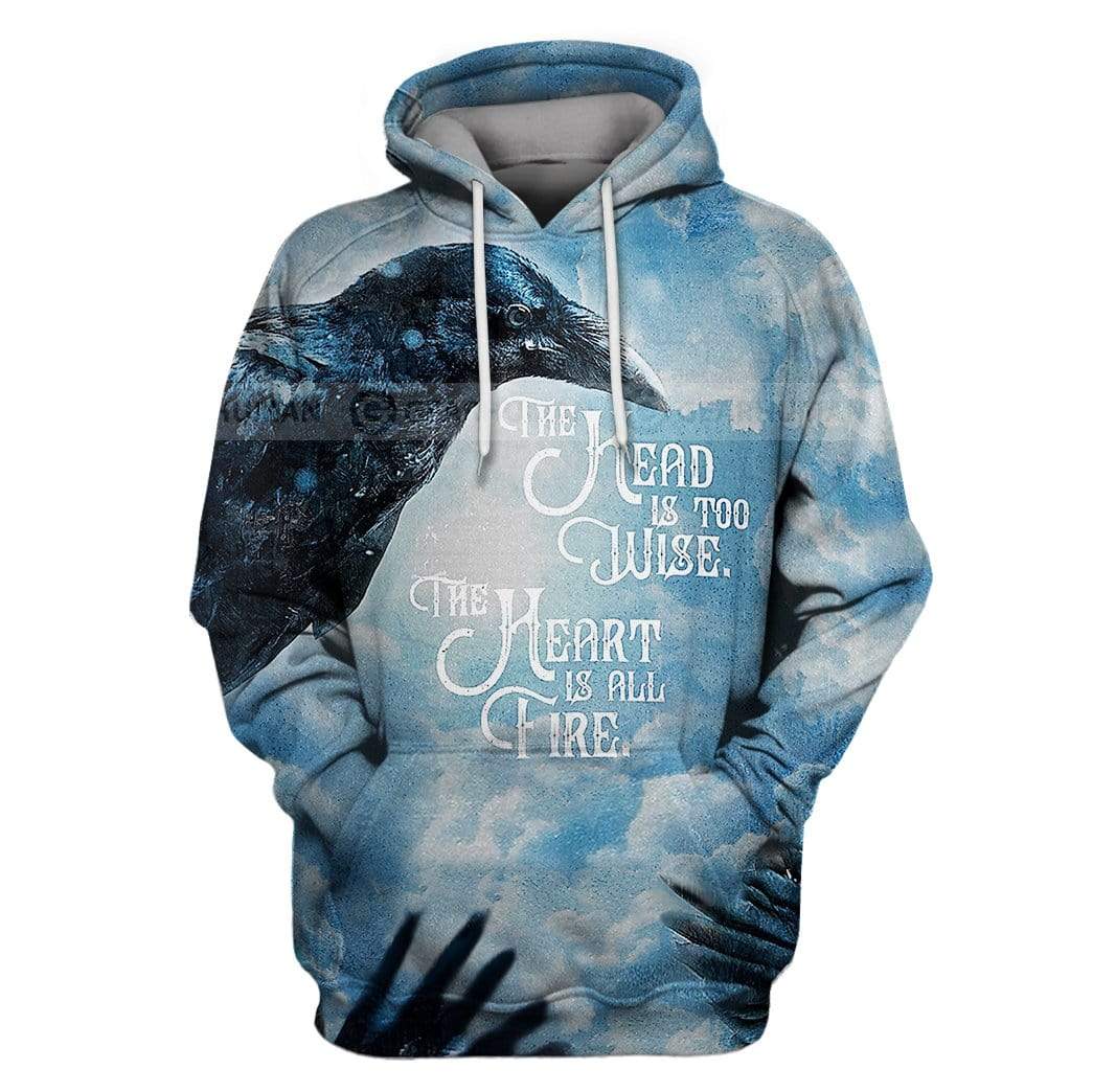 Custom T-shirt - Hoodies The head is too wise Apparel HD-GH20838 3D Custom Fleece Hoodies Hoodie S 