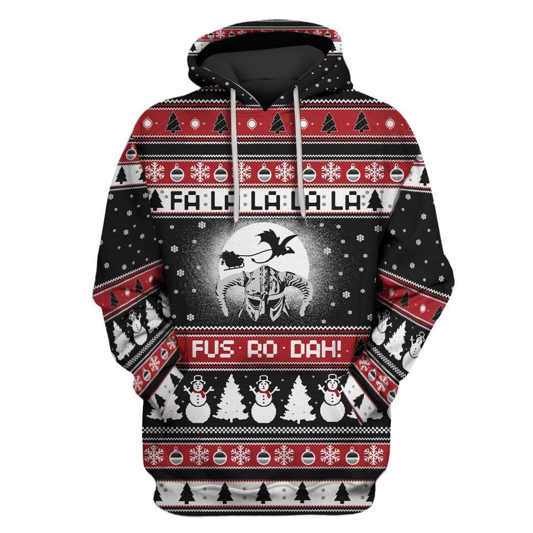 Custom T-shirt - Hoodies Ugly Christmas Fa La La La La Apparel HD-GH20657 3D Custom Fleece Hoodies Hoodie S 