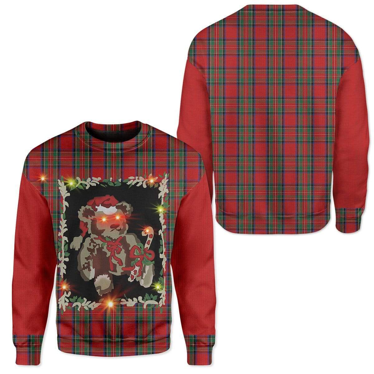 Custom T-shirt - Long Sleeves Ugly Christmas Bear Christmas Sweater Jumper HD-GH20665 Ugly Christmas Sweater 