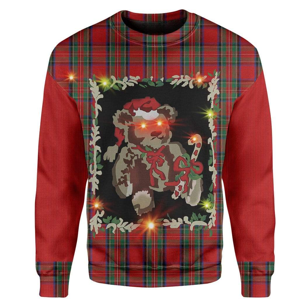 Custom T-shirt - Long Sleeves Ugly Christmas Bear Christmas Sweater Jumper HD-GH20665 Ugly Christmas Sweater Long Sleeve S 