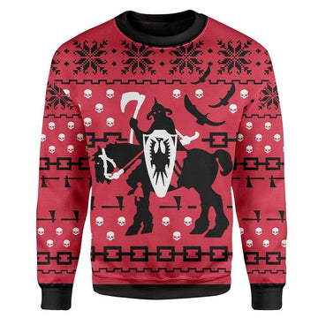 Custom T-shirt - Long Sleeves Ugly Christmas Death Dealer Christmas Sweater Jumper HD-GH20669 Ugly Christmas Sweater 