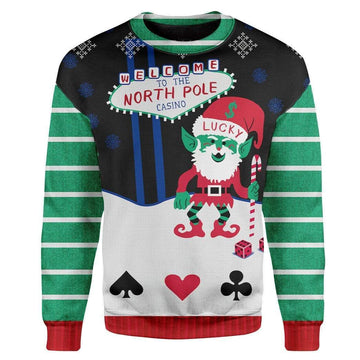 Gearhumans Custom T-shirt - Long Sleeves Ugly Christmas Santa Sweater Jumper