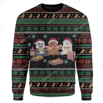 Gearhumans Custom Ugly Bear Christmas Sweater Jumper