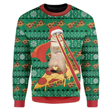 Gearhumans Custom Ugly Cat Christmas Sweater Jumper