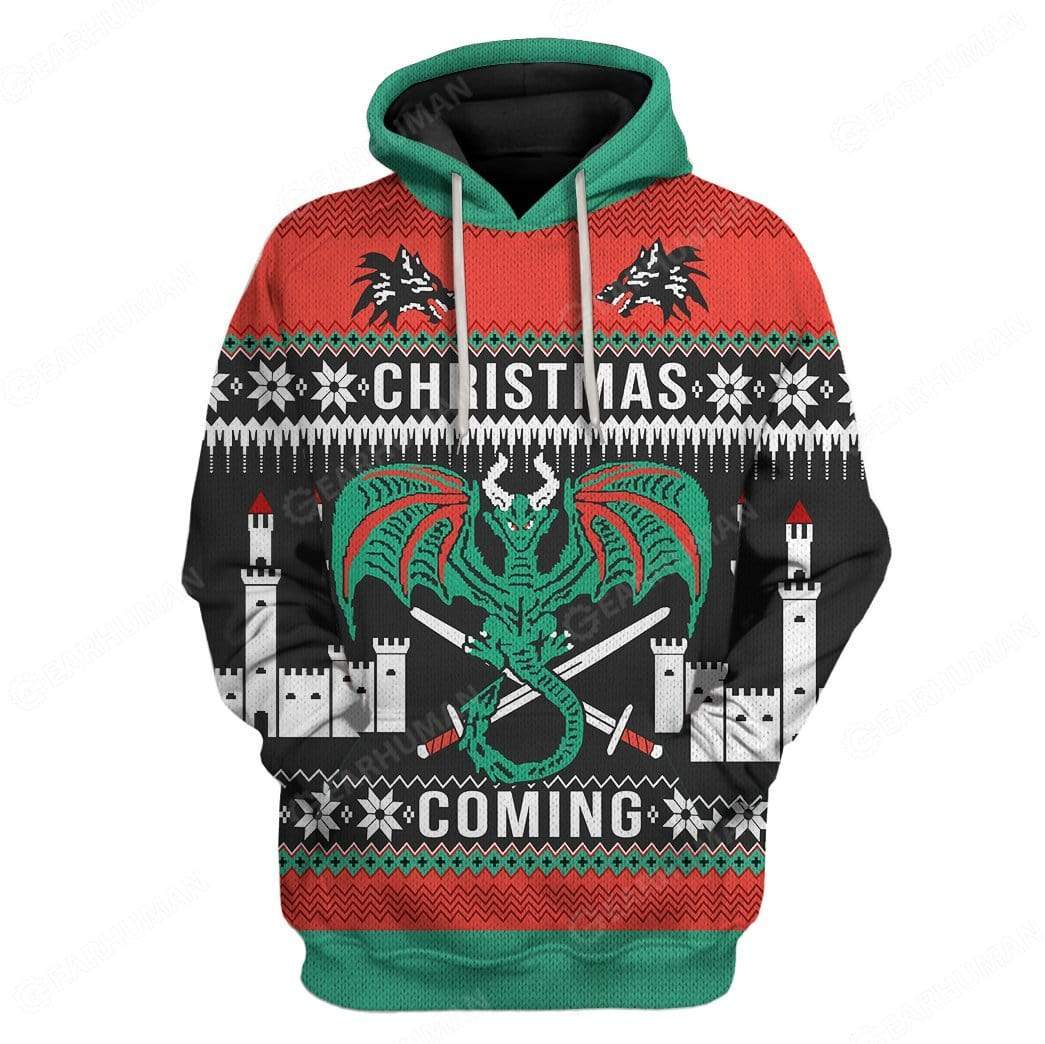 Custom Ugly Christmas Is Coming Apparel HD-TT24101902 3D Custom Fleece Hoodies Hoodie S 