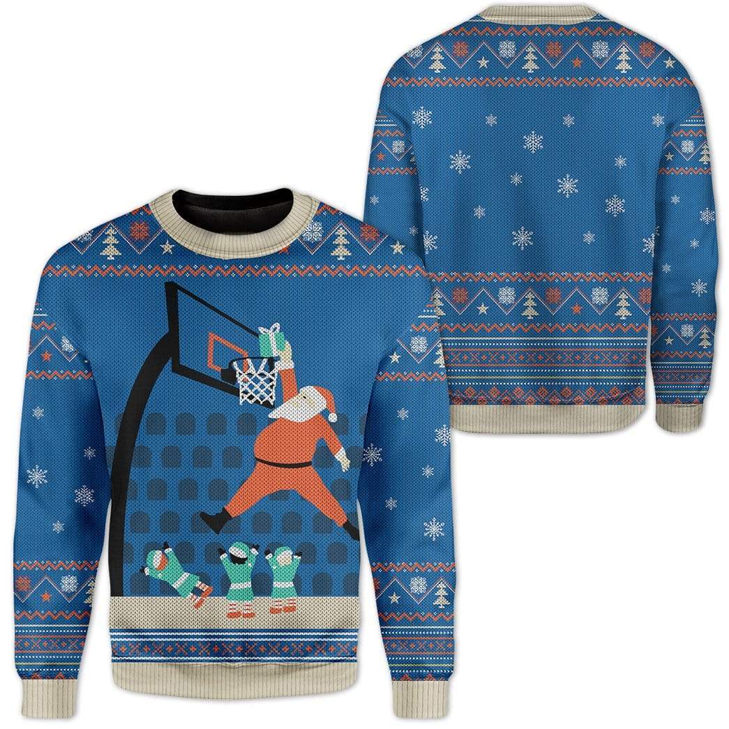 Custom Ugly Christmas Santa Sweater Jumper HD-AT21101904 Ugly Christmas Sweater 