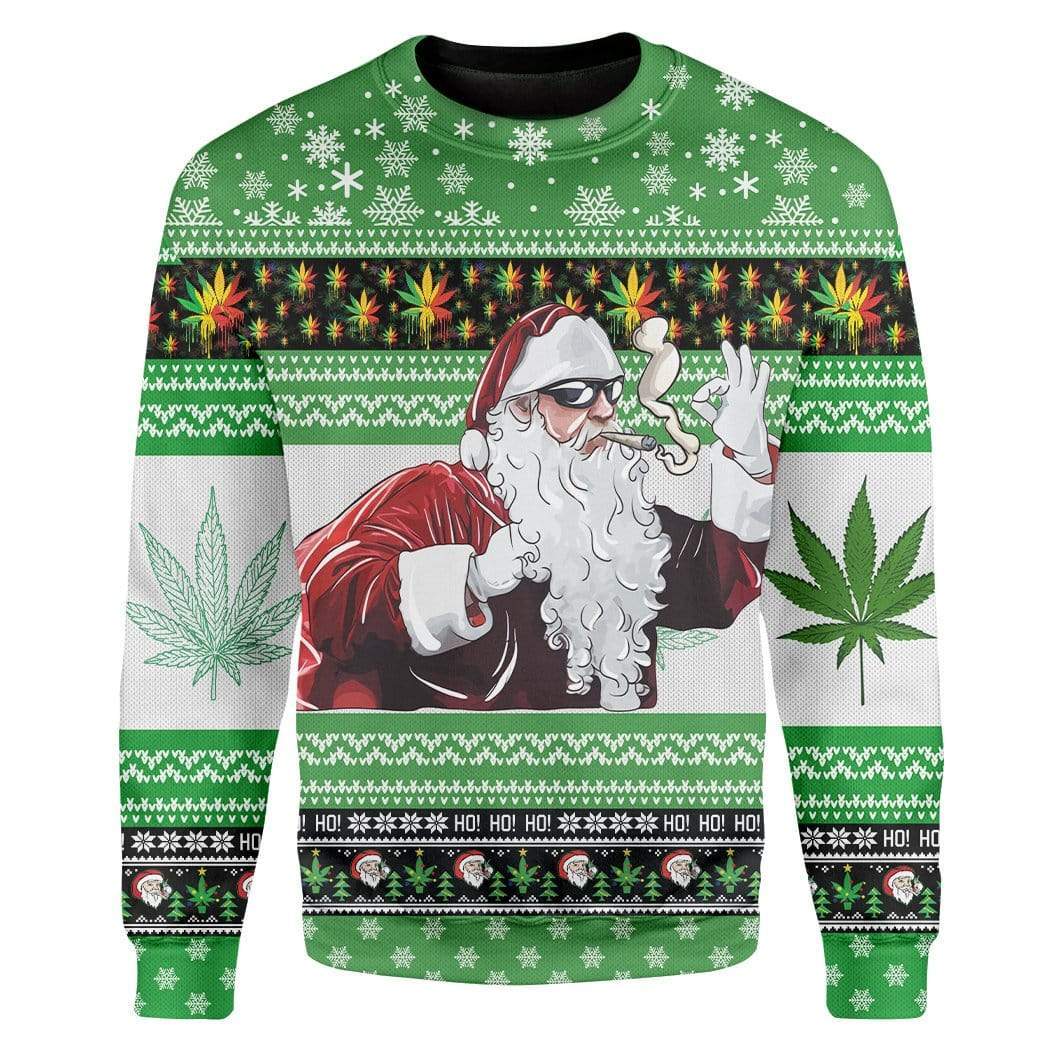 Custom Ugly Christmas Santa Sweater Jumper HD-AT25101905 Ugly Christmas Sweater Long Sleeve S 