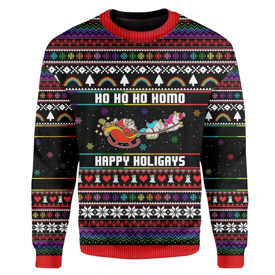 Custom Ugly Christmas Santa Sweater Jumper HD-DT21101907 Ugly Christmas Sweater Long Sleeve S 