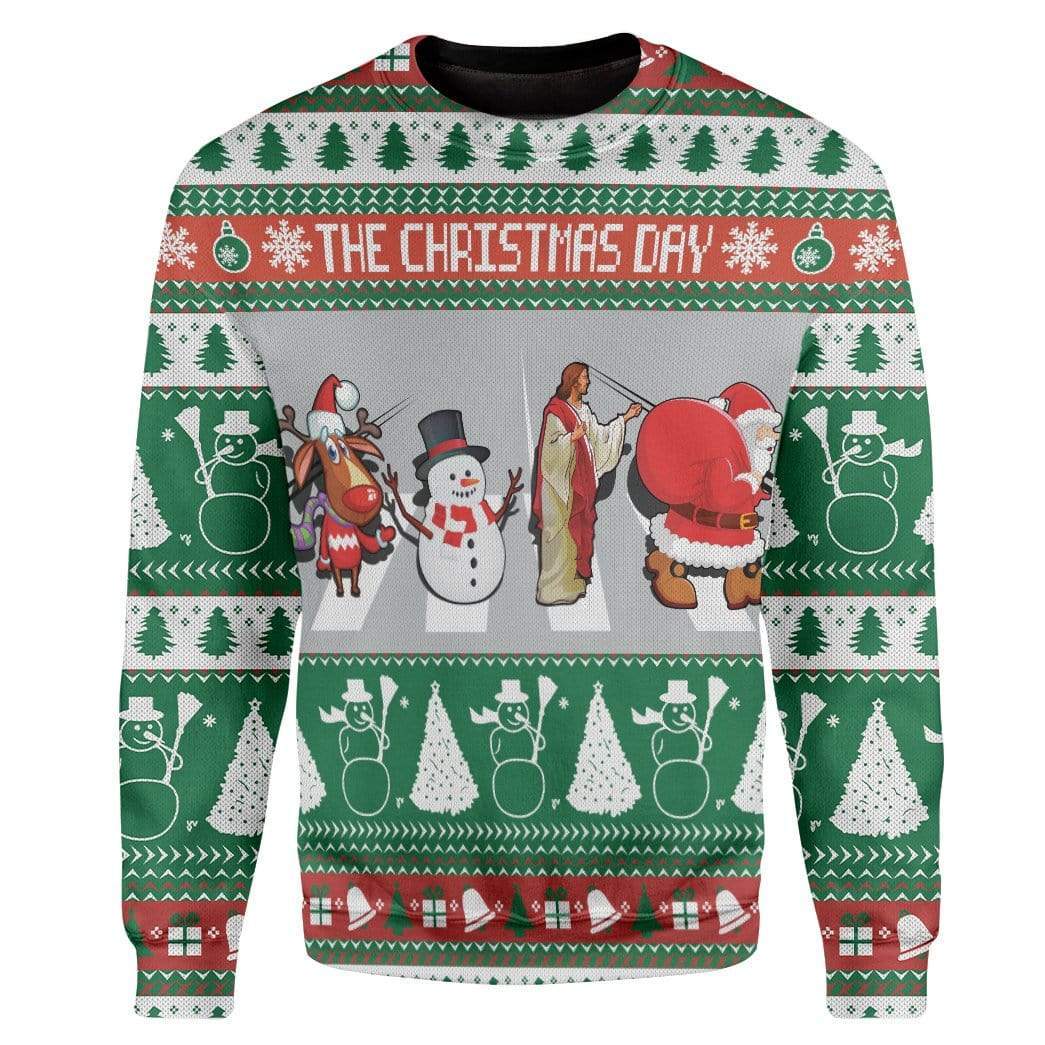 Custom Ugly Christmas Sweater Jumper HD-AT31101903 Ugly Christmas Sweater Long Sleeve S 