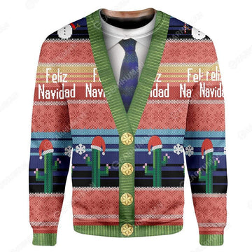 Gearhumans Custom Ugly Feliz Navidad Christmas Sweater Jumper