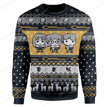 Gearhumans Custom Ugly HP Christmas Sweater Jumper